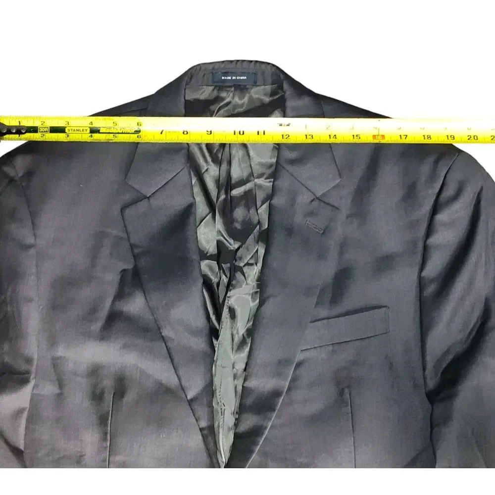 Ralph Ralph‎ Lauren Wool Sport Coat Gray Size 43R Mens Jacket Blue Label